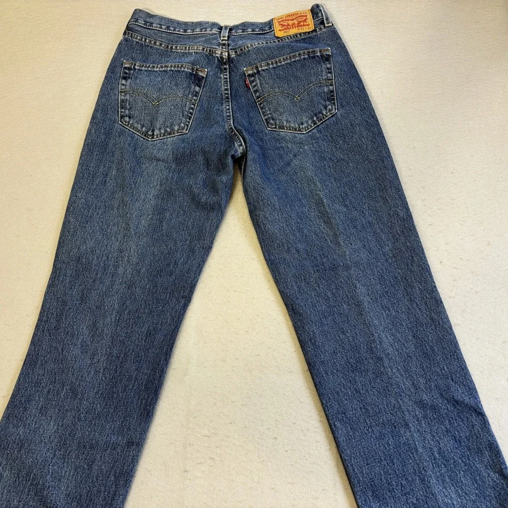 Levis 550 Relaxed Fit Jeans Mens 32x32 Blue Tapered Leg Denim Dark Wash Gorpcore